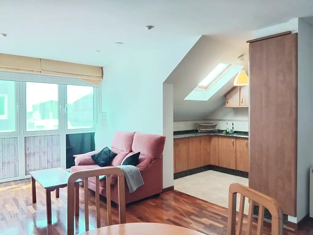 Living room of Duplexes for sale in A Coruña Capital   with Heating, Parquet flooring and Terrace