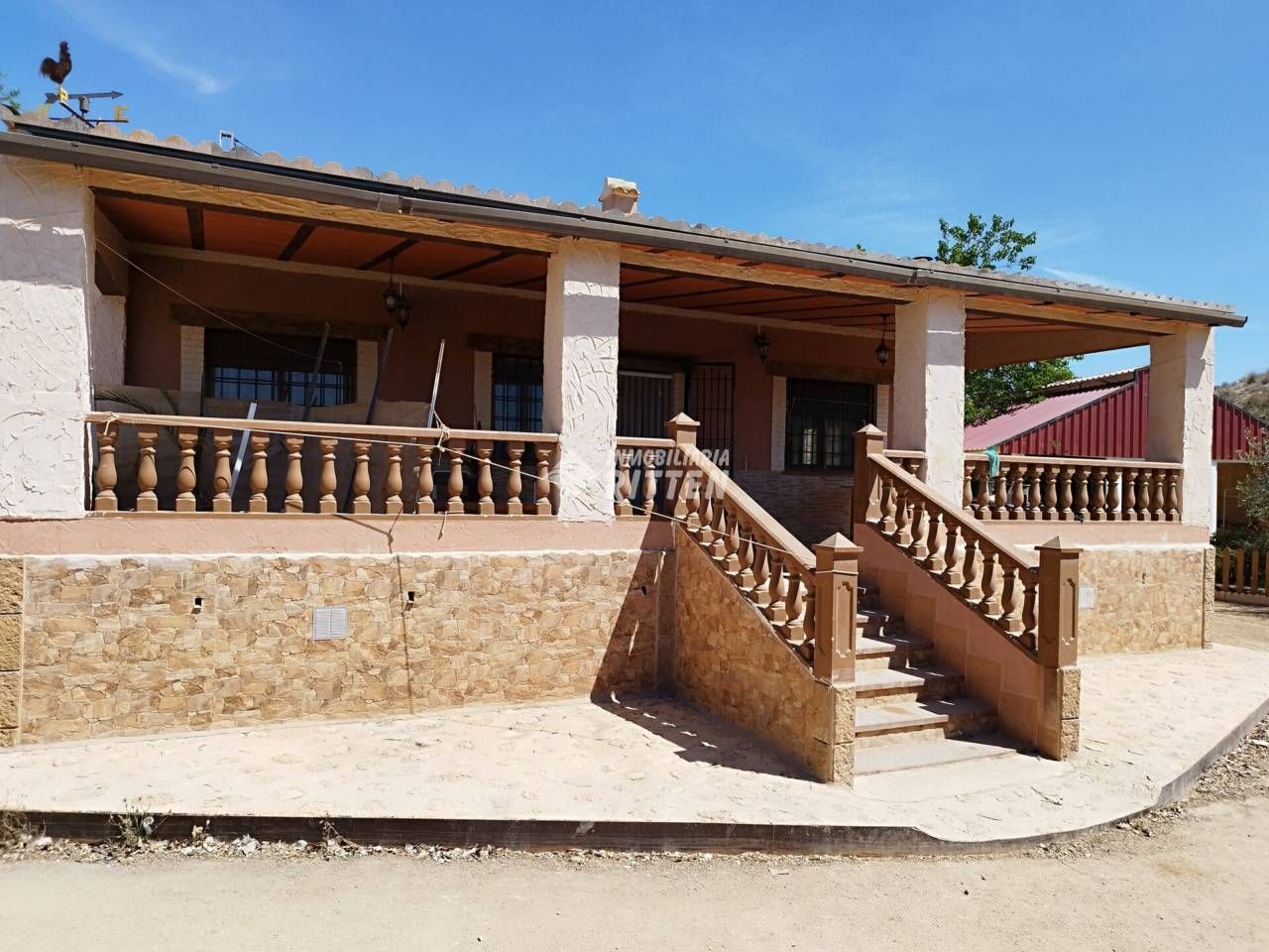 Vista exterior de Finca rústica en venda en Fuente Álamo de Murcia amb Aire condicionat, Jardí privat i Moblat