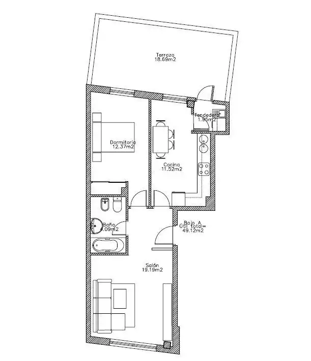 Planta baja en venta en A Coruña Capital  con Terraza y Trastero