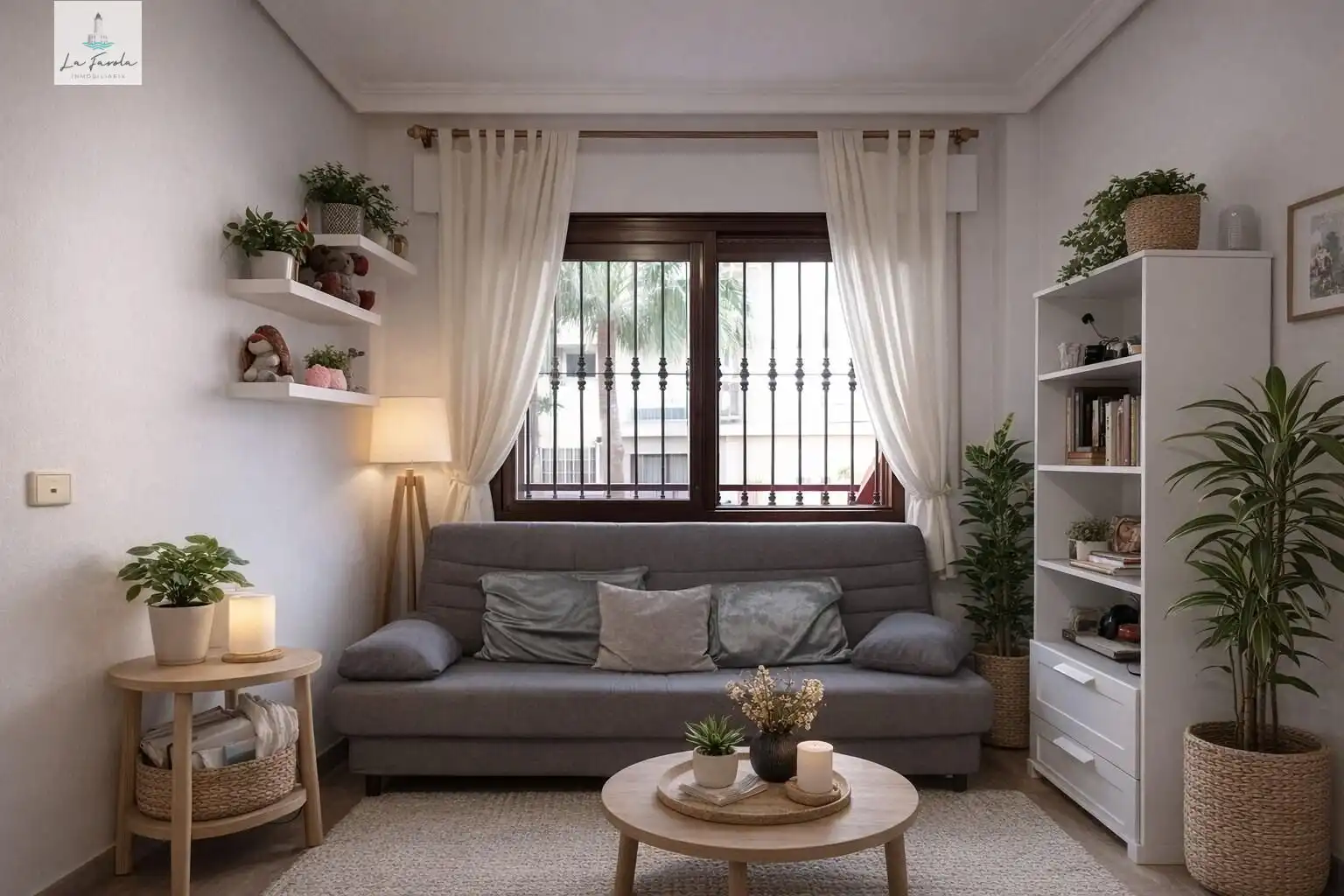 Sala de estar de Estudio en venta en Benalmádena con Aire acondicionado, Calefacción y Jardín privado