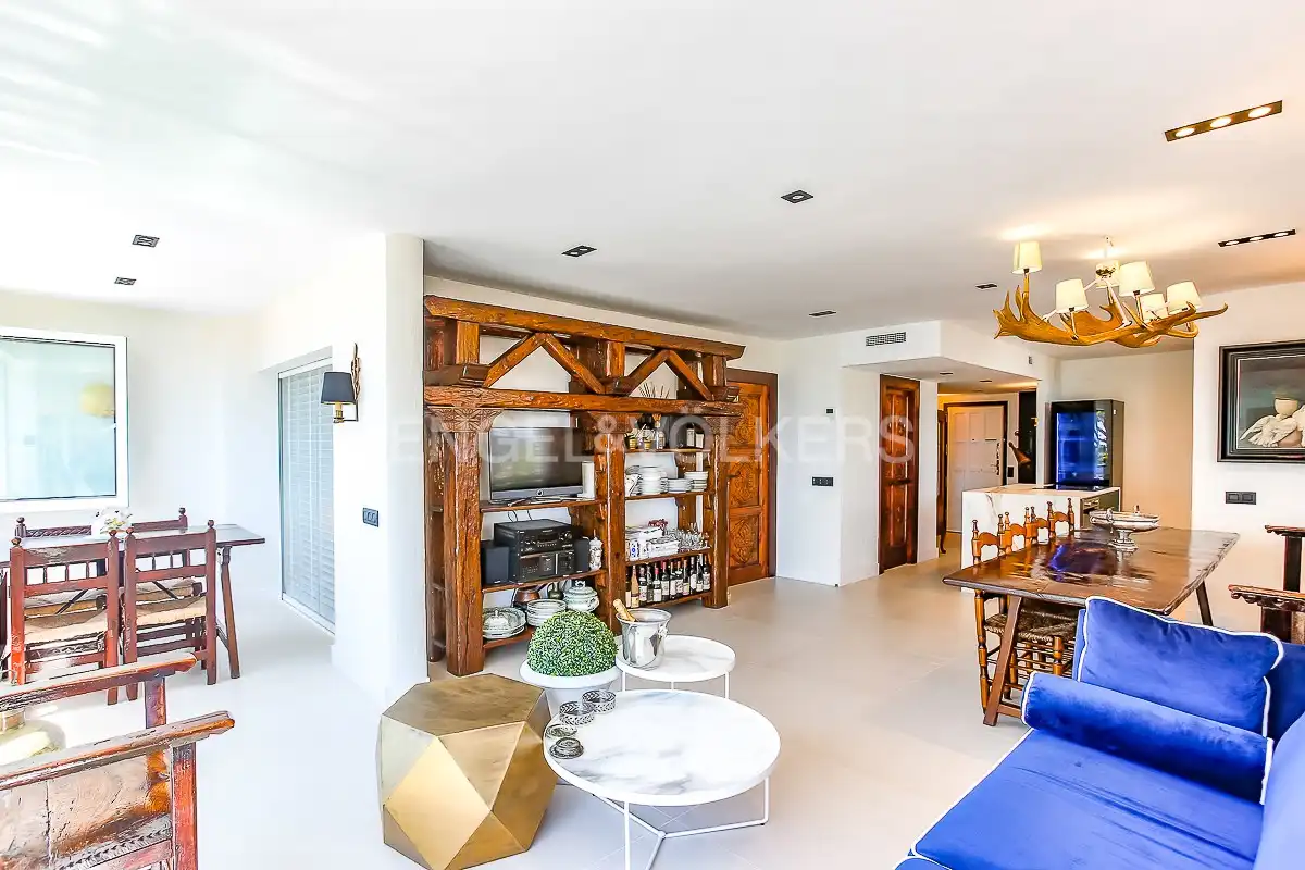 Wohnzimmer von Wohnung zur Miete in Sitges mit Klimaanlage, Heizung und Schwimmbad