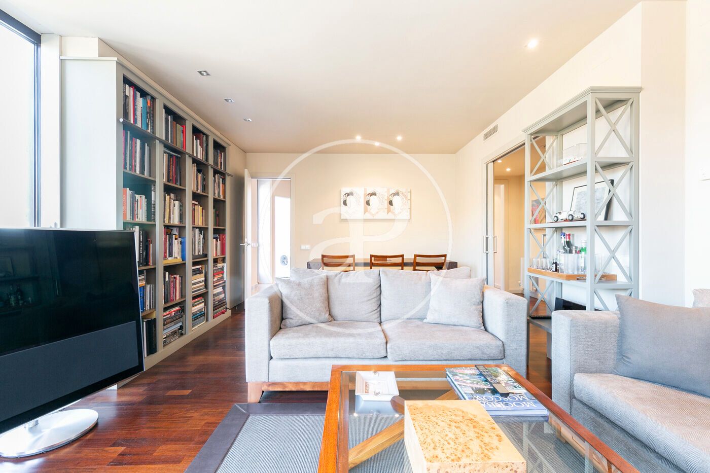 Living room of Flat to rent in  Barcelona Capital  with Air Conditioner, Heating and Furnished