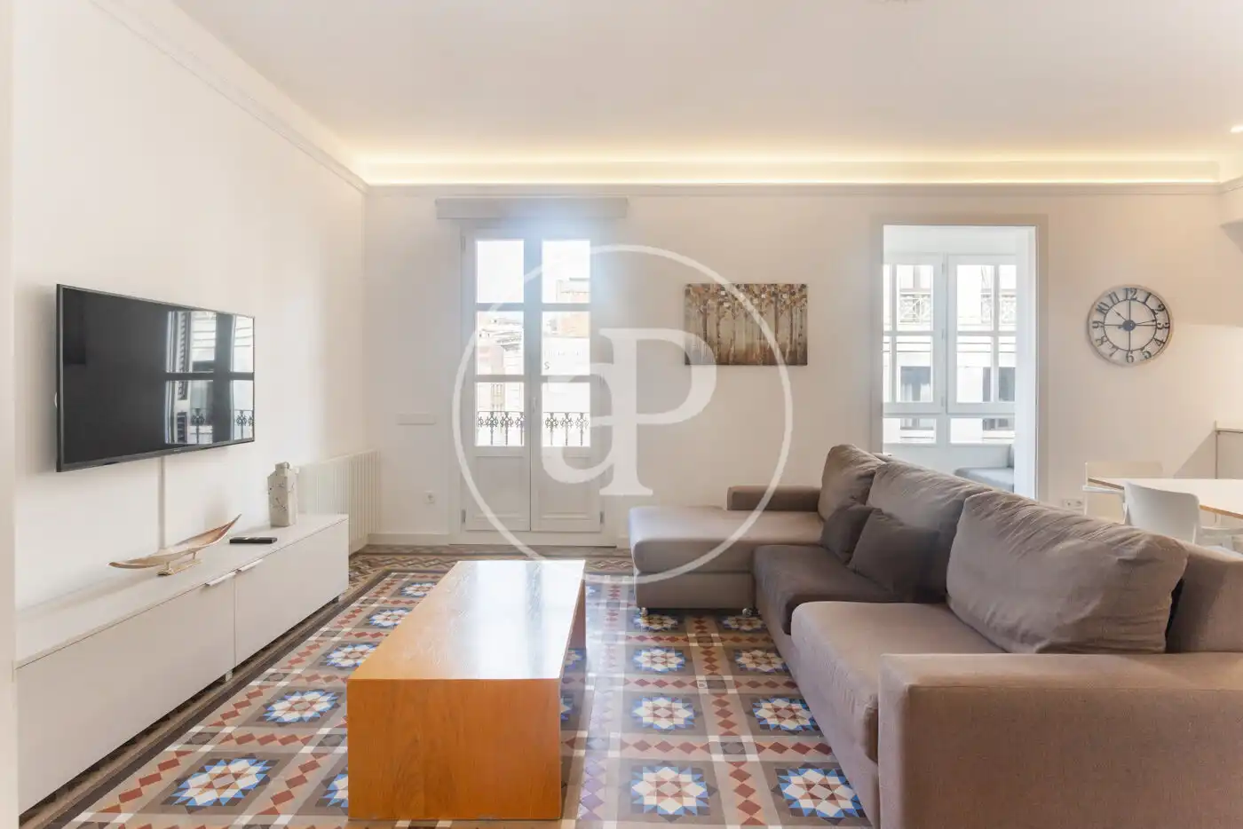 Sala d'estar de Pis de lloguer en Barcelona amb Aire condicionat, Calefacció i Moblat