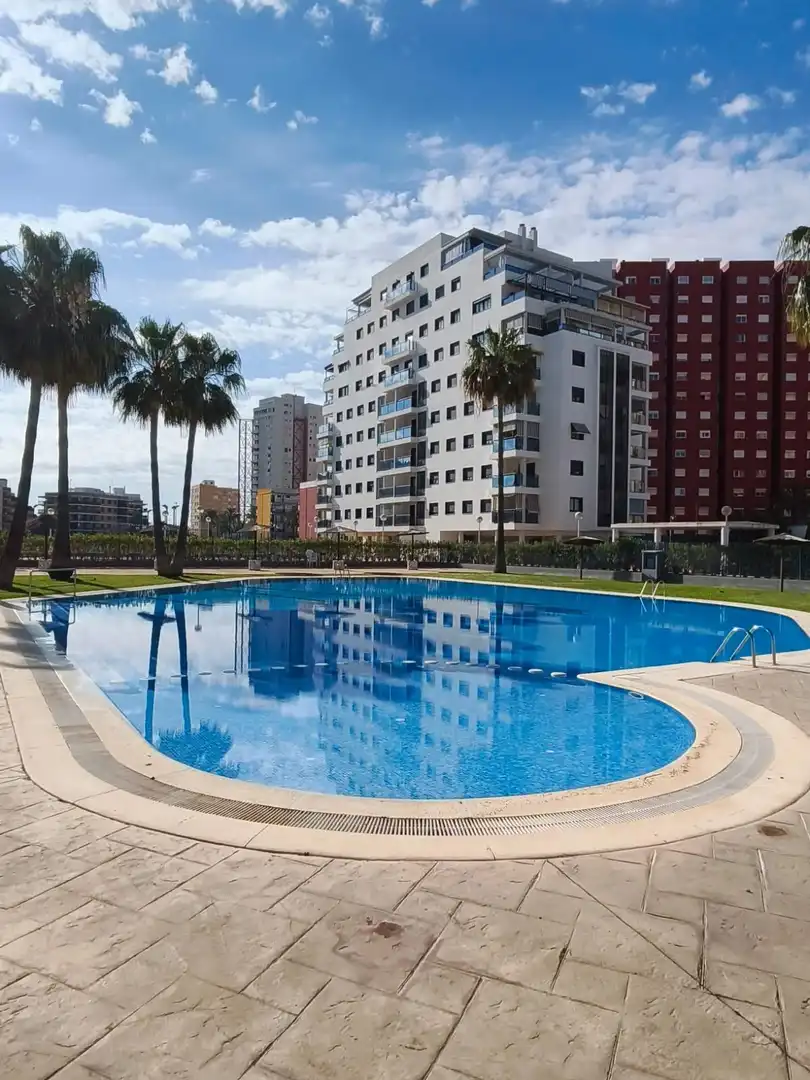 Schwimmbecken von Wohnung zur Miete in La Pobla de Farnals mit Möbliert, Balkon und Gemeinschaftspool