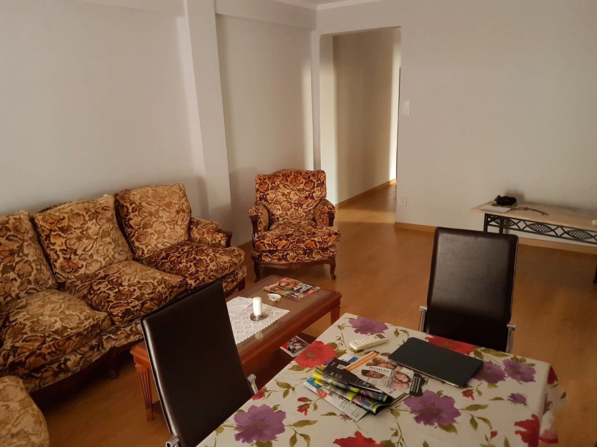 Sala d'estar de Pis en venda en  Valencia Capital amb Aire condicionat, Moblat i Balcó