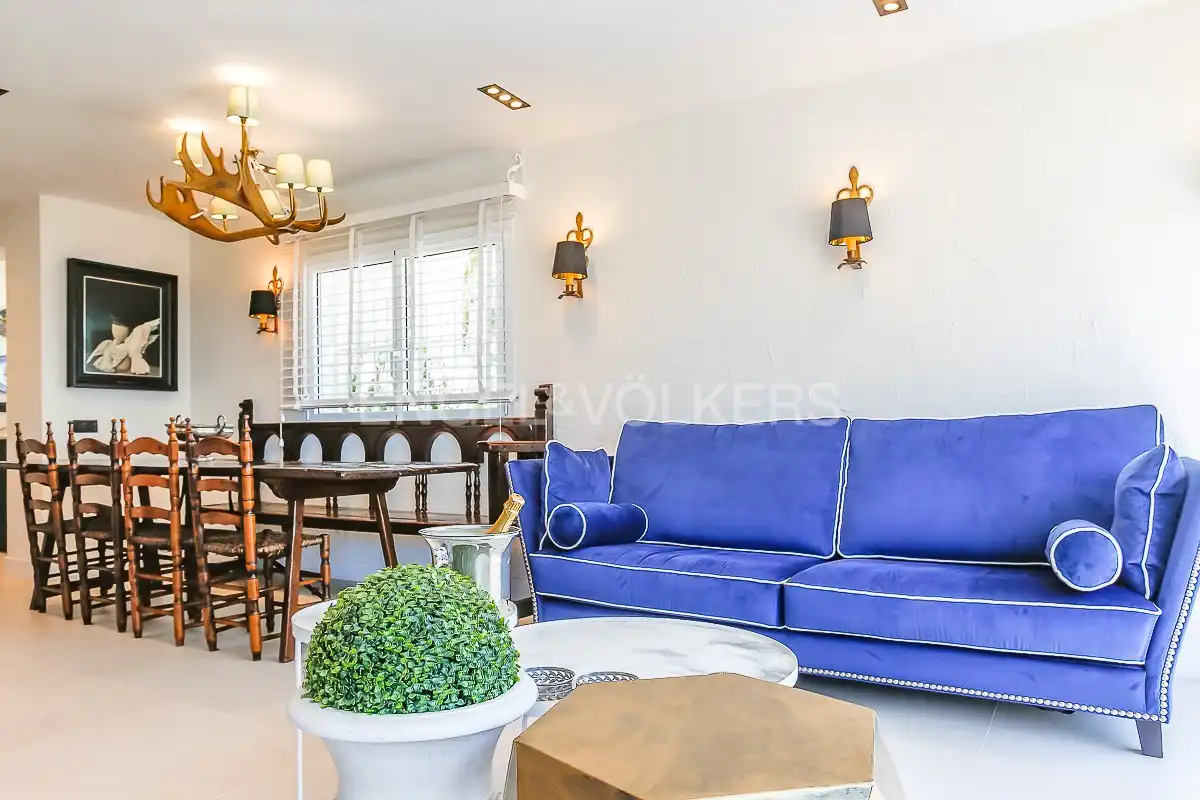 Wohnzimmer von Wohnung zur Miete in Sitges mit Klimaanlage, Heizung und Schwimmbad