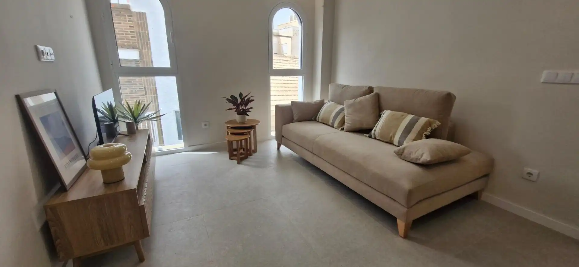 Sala de estar de Piso de alquiler en Elche / Elx con Aire acondicionado, Parquet y Trastero