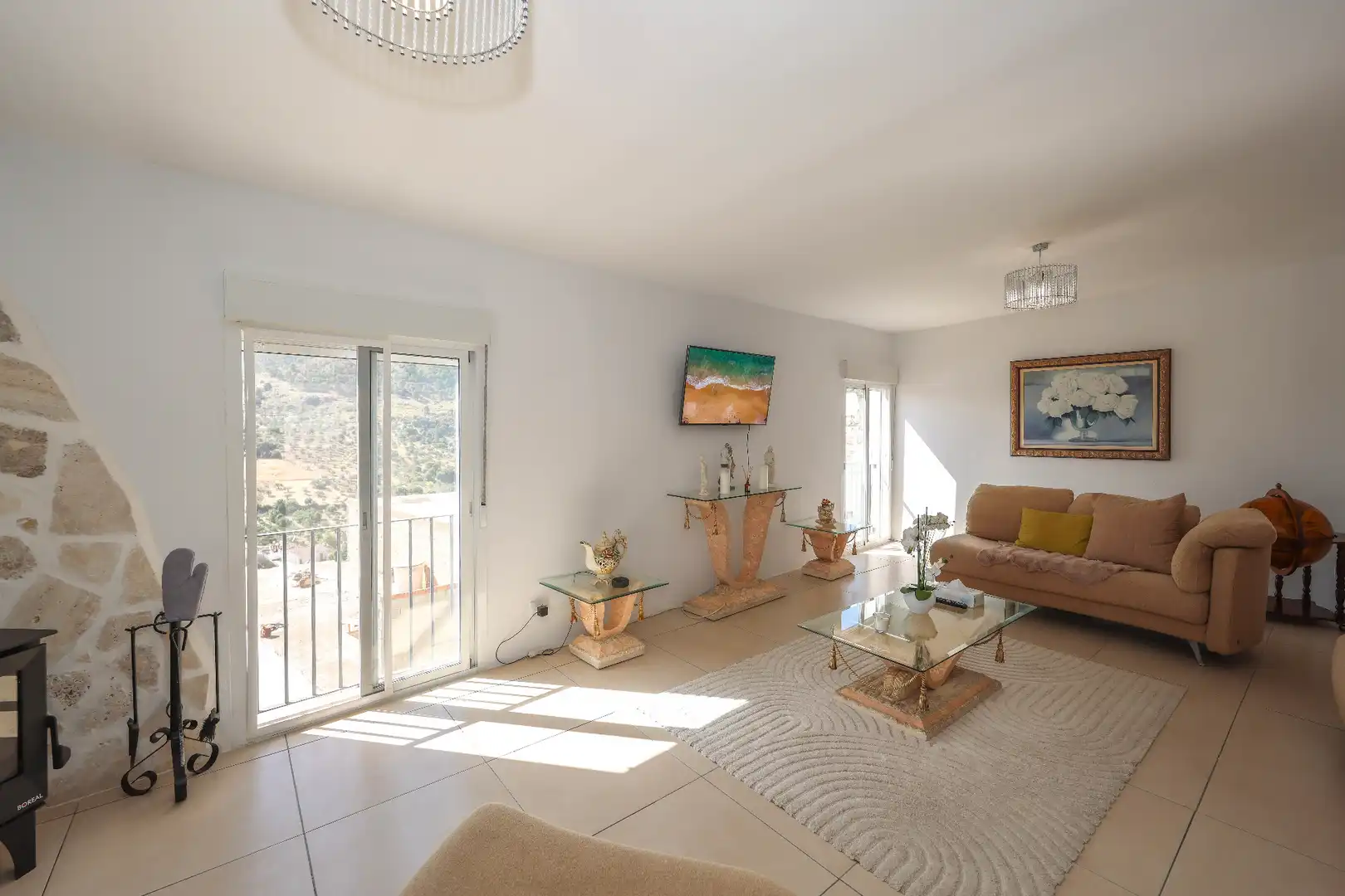 Sala de estar de Casa adosada en venta en Tolox con Terraza y Amueblado
