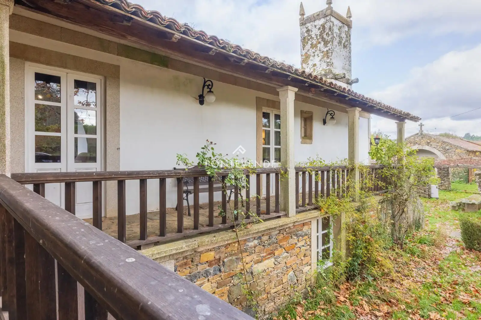 Vista exterior de Casa o chalet en venta en Santiso con Calefacción, Jardín privado y Terraza