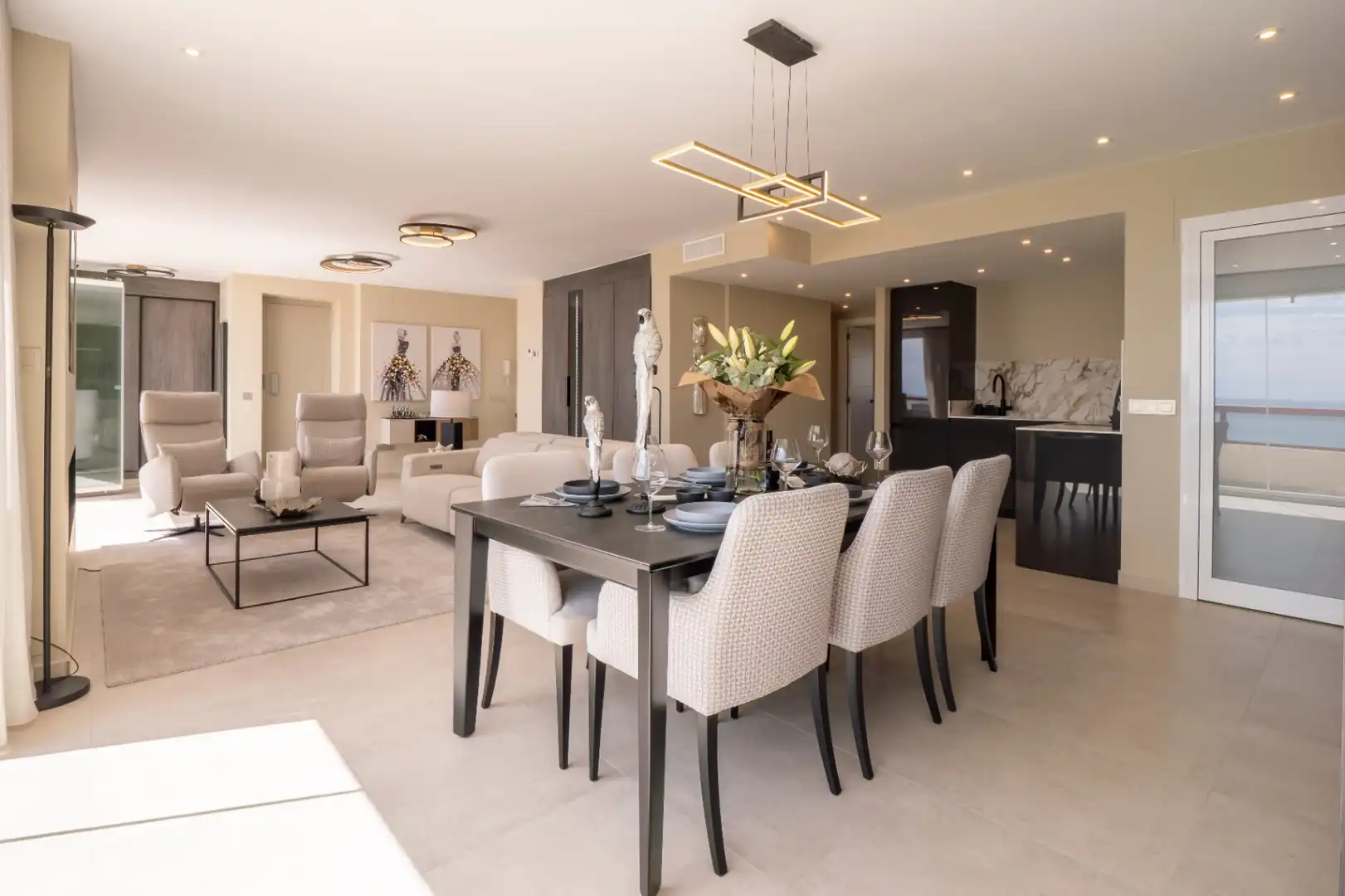 Dining room of Attic for sale in Calpe / Calp  with Air Conditioner, Heating and Terrace