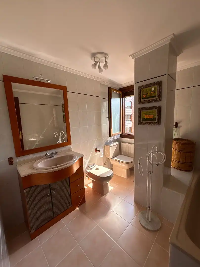 Baño de Piso de alquiler en Oviedo  con Calefacción, Parquet y Amueblado
