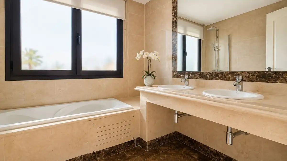 Baño de Casa o chalet en venta en Estepona con Aire acondicionado, Jardín privado y Terraza