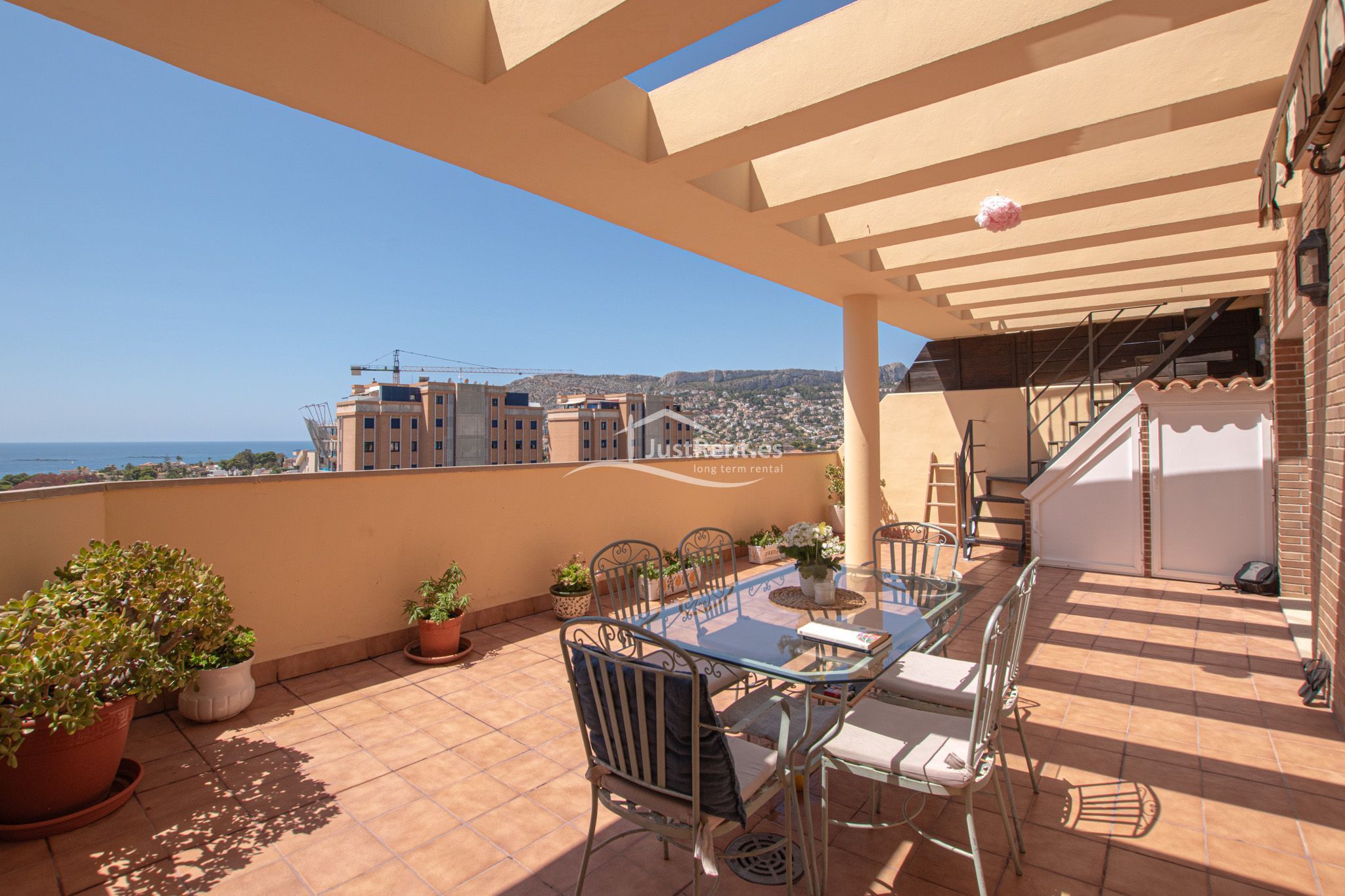 Terrace of Attic to rent in Calpe / Calp  with Air Conditioner, Terrace and Storage room