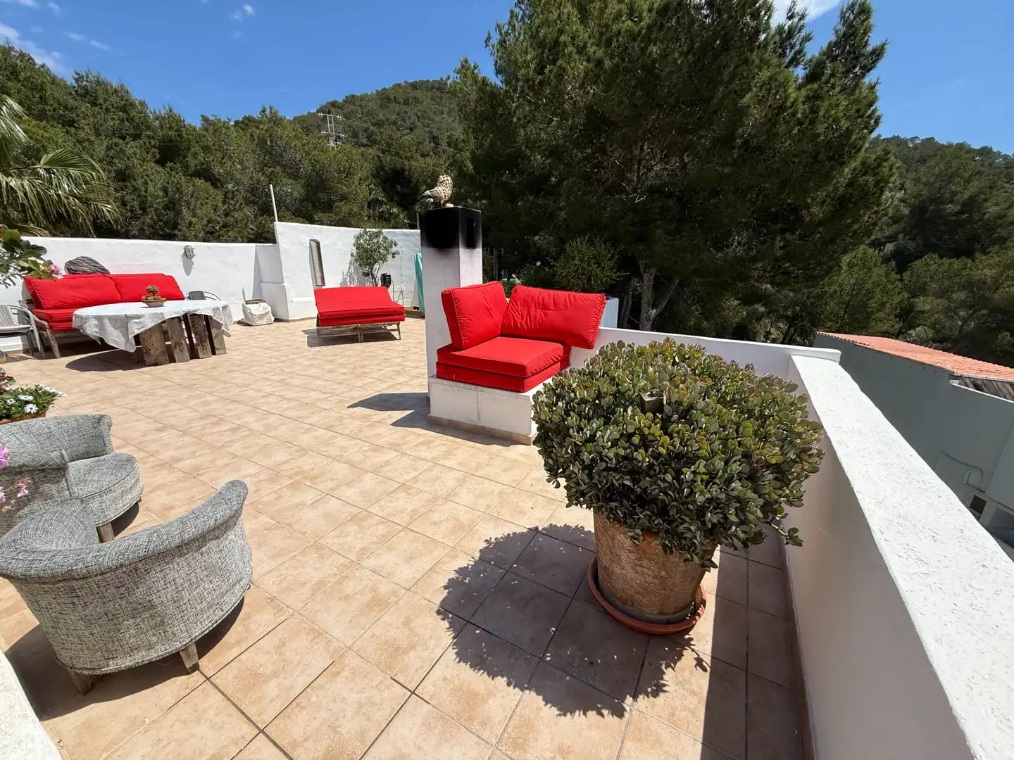 Terrasse von Dachboden zum Verkauf in Santa Eulària des Riu mit Klimaanlage, Heizung und Terrasse