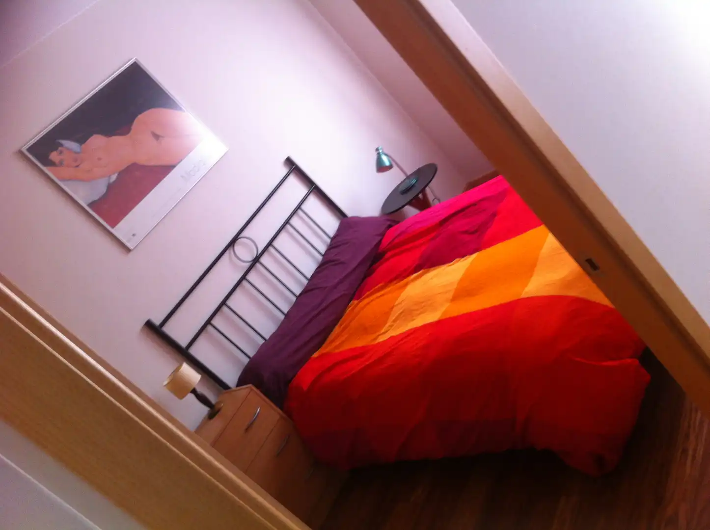 Dormitori de Apartament de lloguer en Zaragoza amb Calefacció, Parquet i Moblat