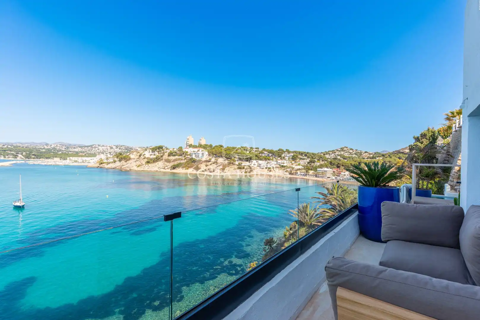 Terraza de Casa o chalet en venta en Moraira con Aire acondicionado, Jardín privado y Terraza