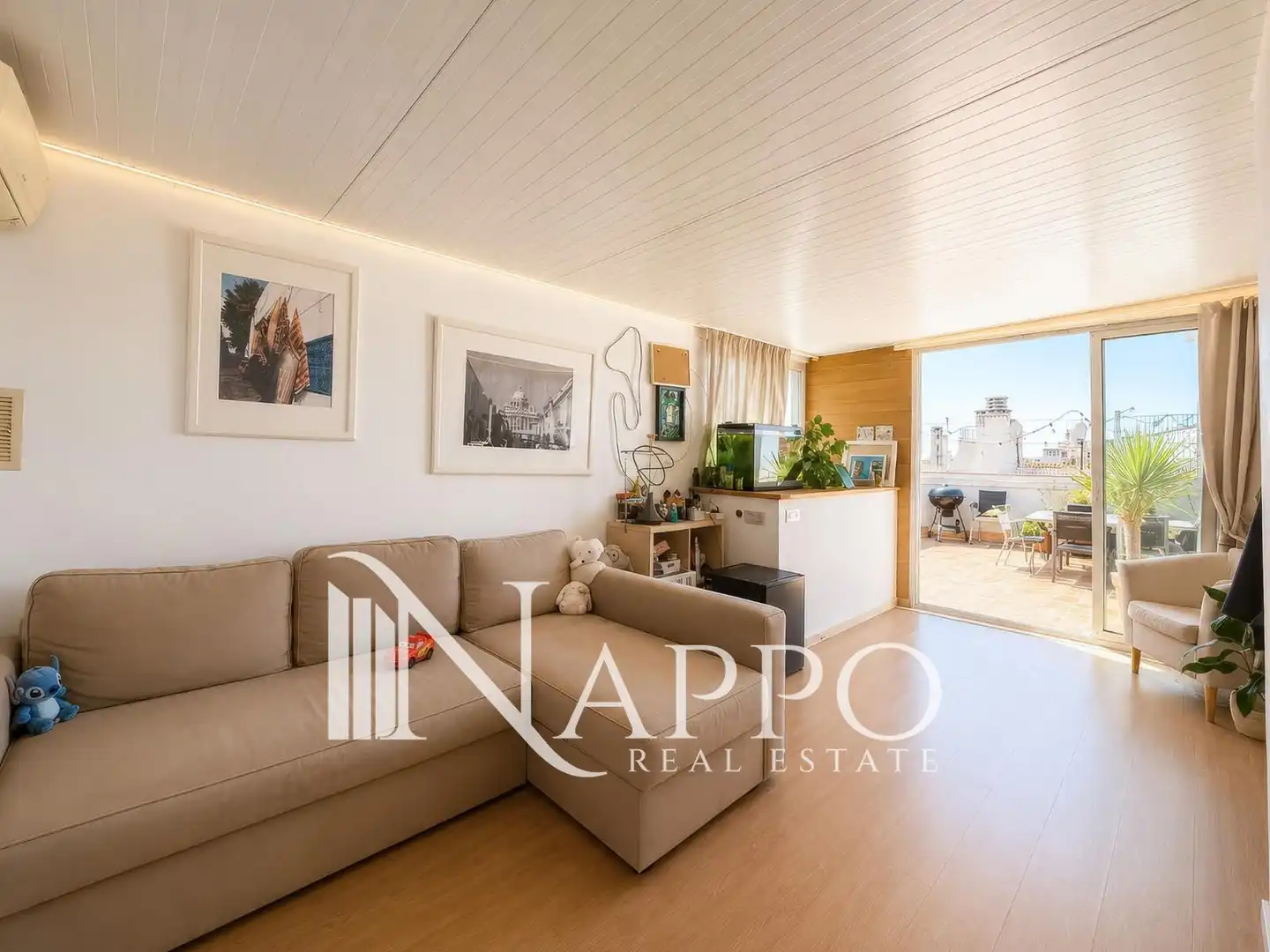Sala d'estar de Àtic en venda en  Palma de Mallorca amb Aire condicionat, Calefacció i Terrassa