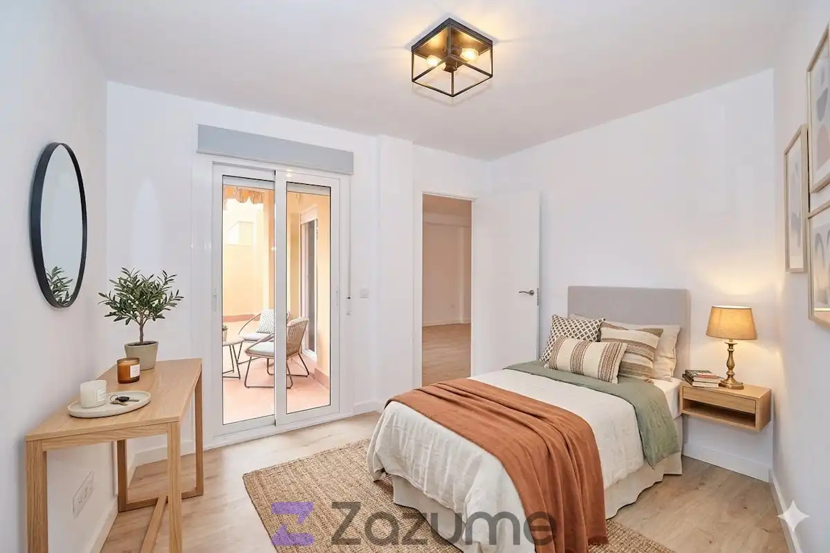 Bedroom of Flat for rent in Cenes de la Vega  with Air Conditioner, Heating and Private garden