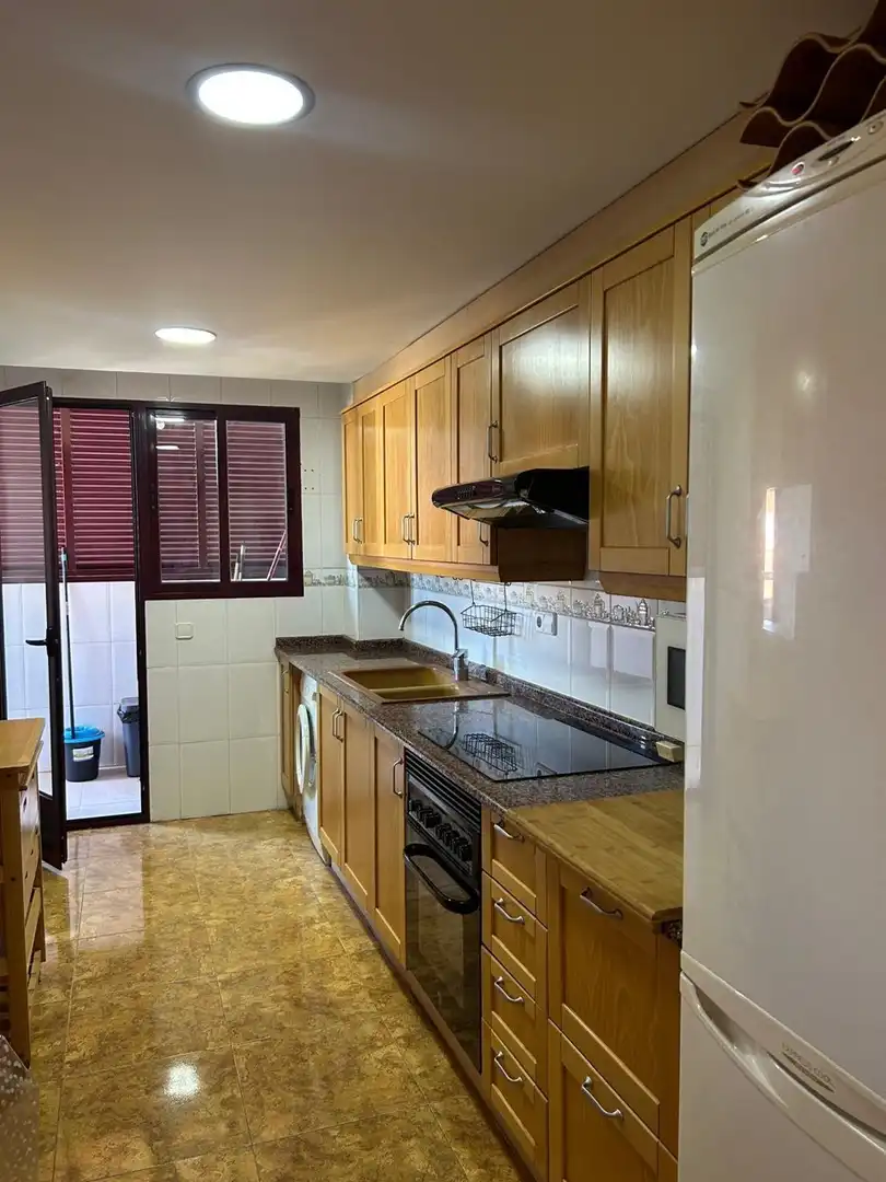 Kitchen of Flat for rent in Valencia  with Air Conditioner, Storage room and Furnished