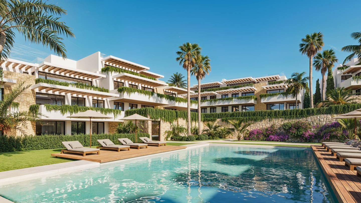 Exterior view of Planta baja for sale in Estepona  with Air Conditioner, Heating and Private garden