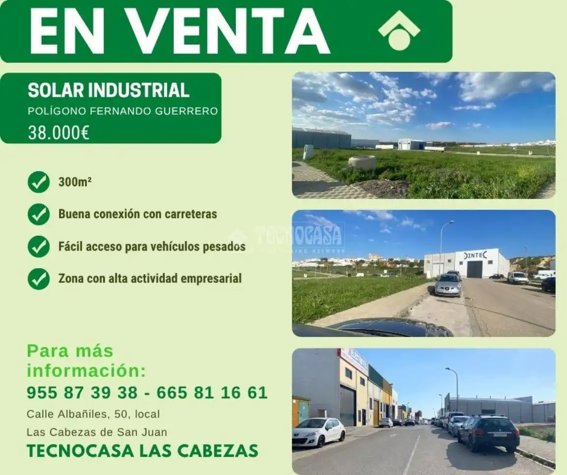 Industrial land for sale in Las Cabezas de San Juan
