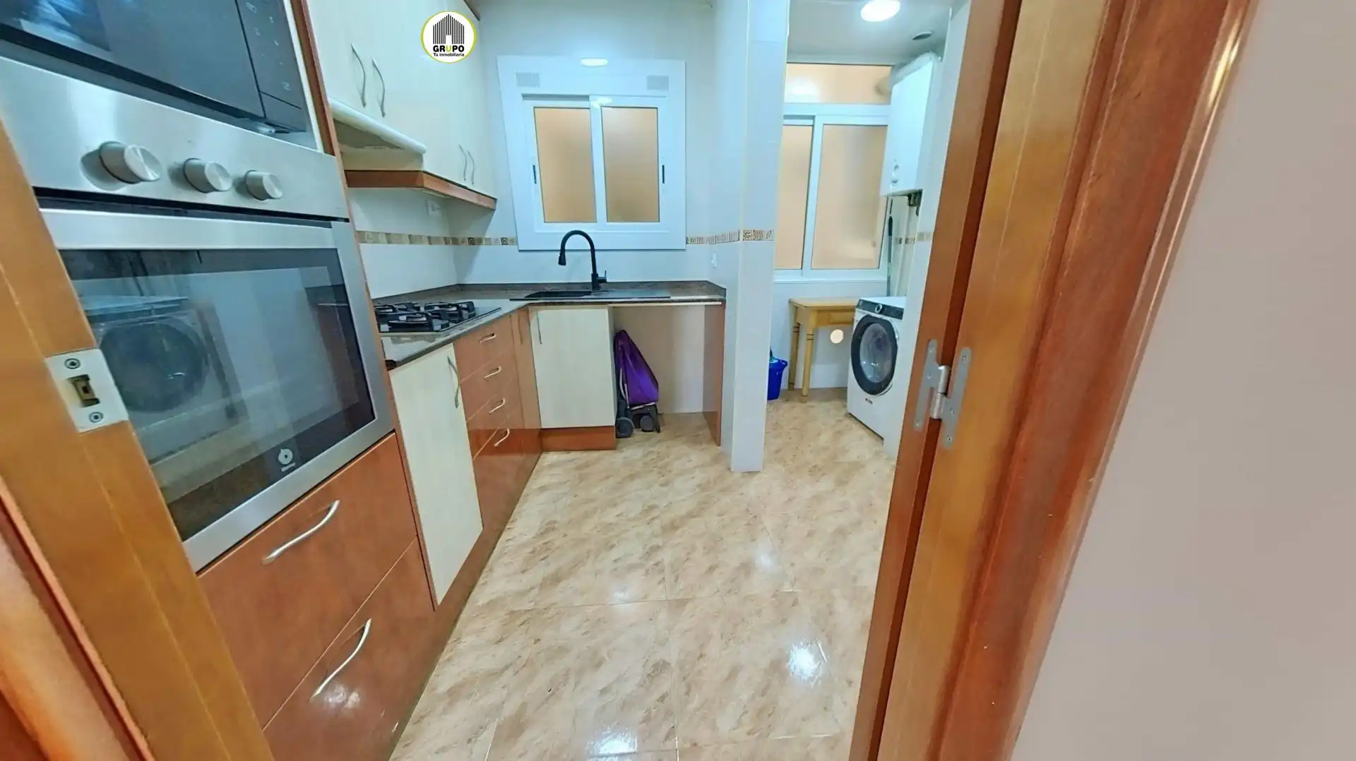 Küche von Wohnung zum Verkauf in Esplugues de Llobregat mit Klimaanlage, Heizung und Balkon