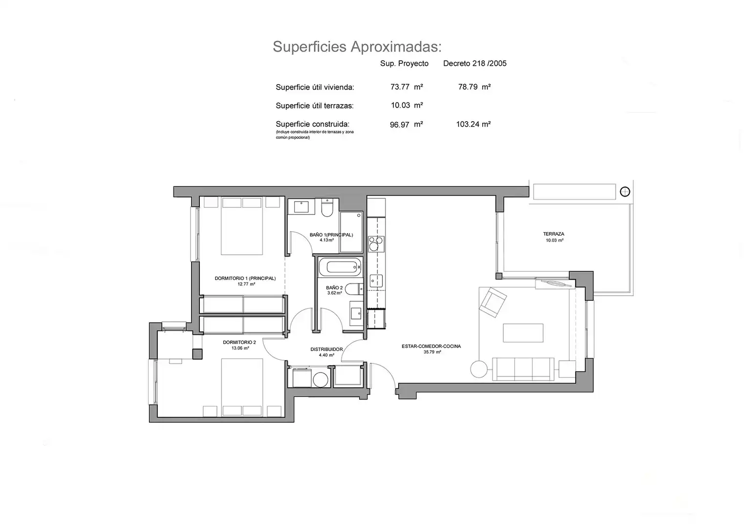 Piso en venta en Benalmádena con Aire acondicionado, Calefacción y Terraza