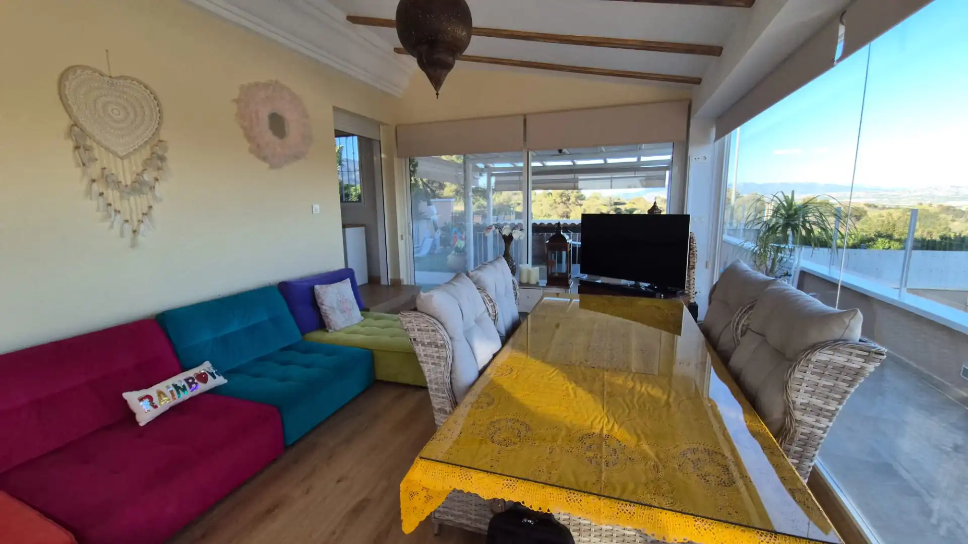 Sala d'estar de Casa adosada en venda en Murcia amb Aire condicionat, Jardí privat i Terrassa