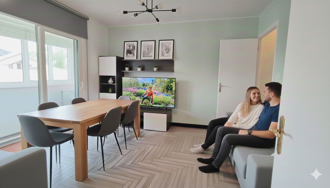 Living room of Flat for sale in Vallirana  with Furnished