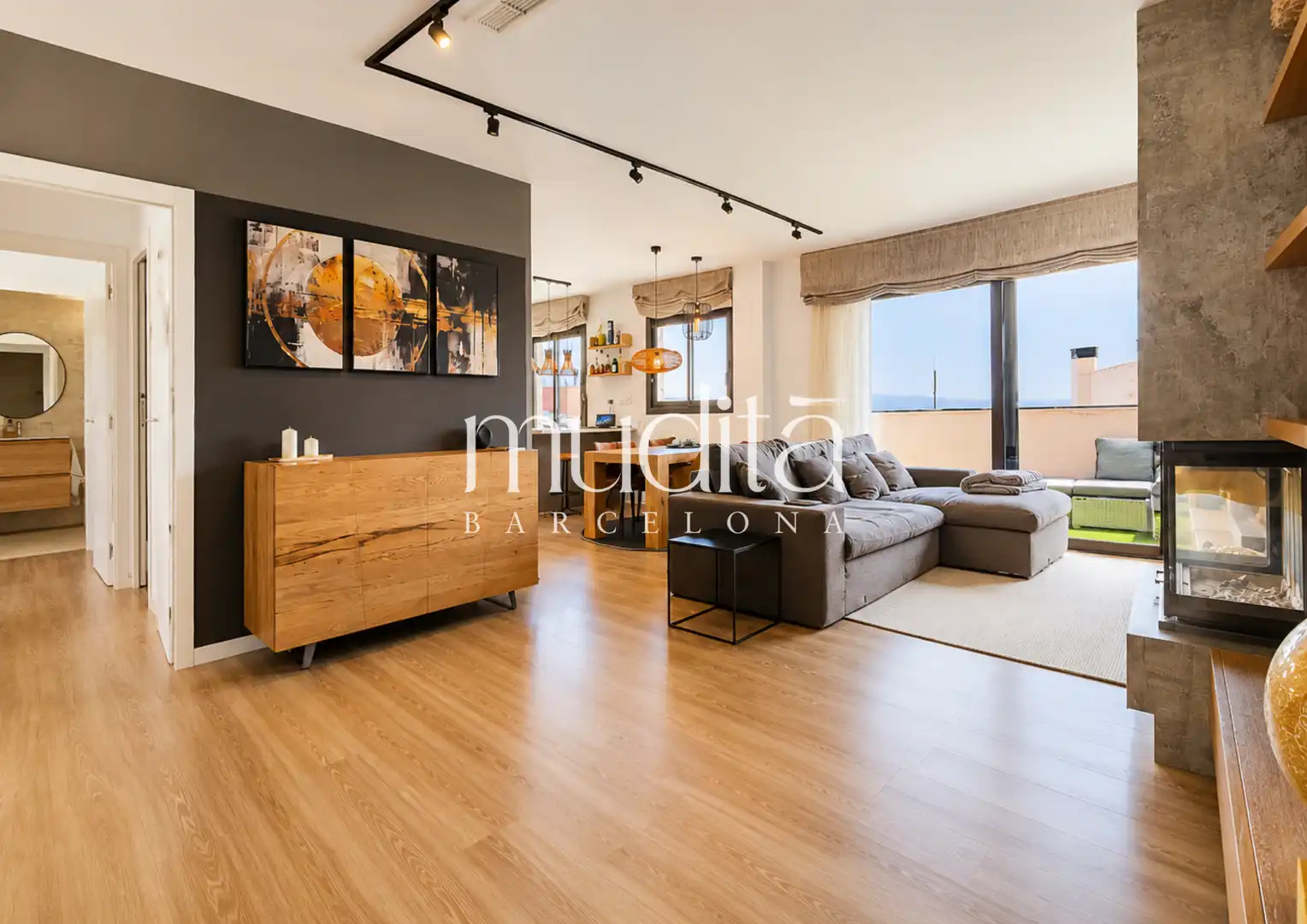 Living room of Attic for sale in L'Ametlla del Vallès  with Heating, Private garden and Terrace