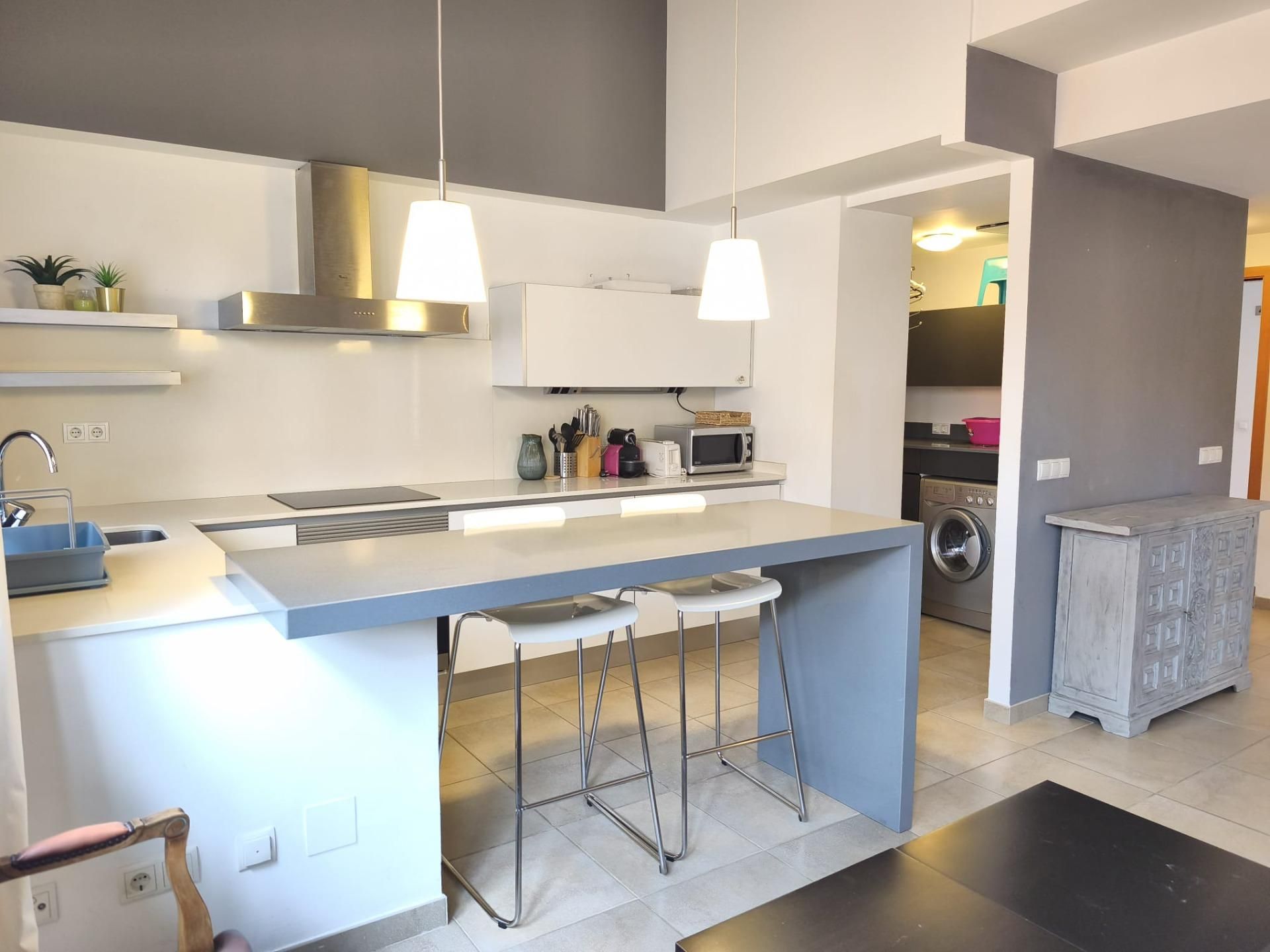 Cuina de Pis de lloguer en  Palma de Mallorca amb Aire condicionat i Calefacció