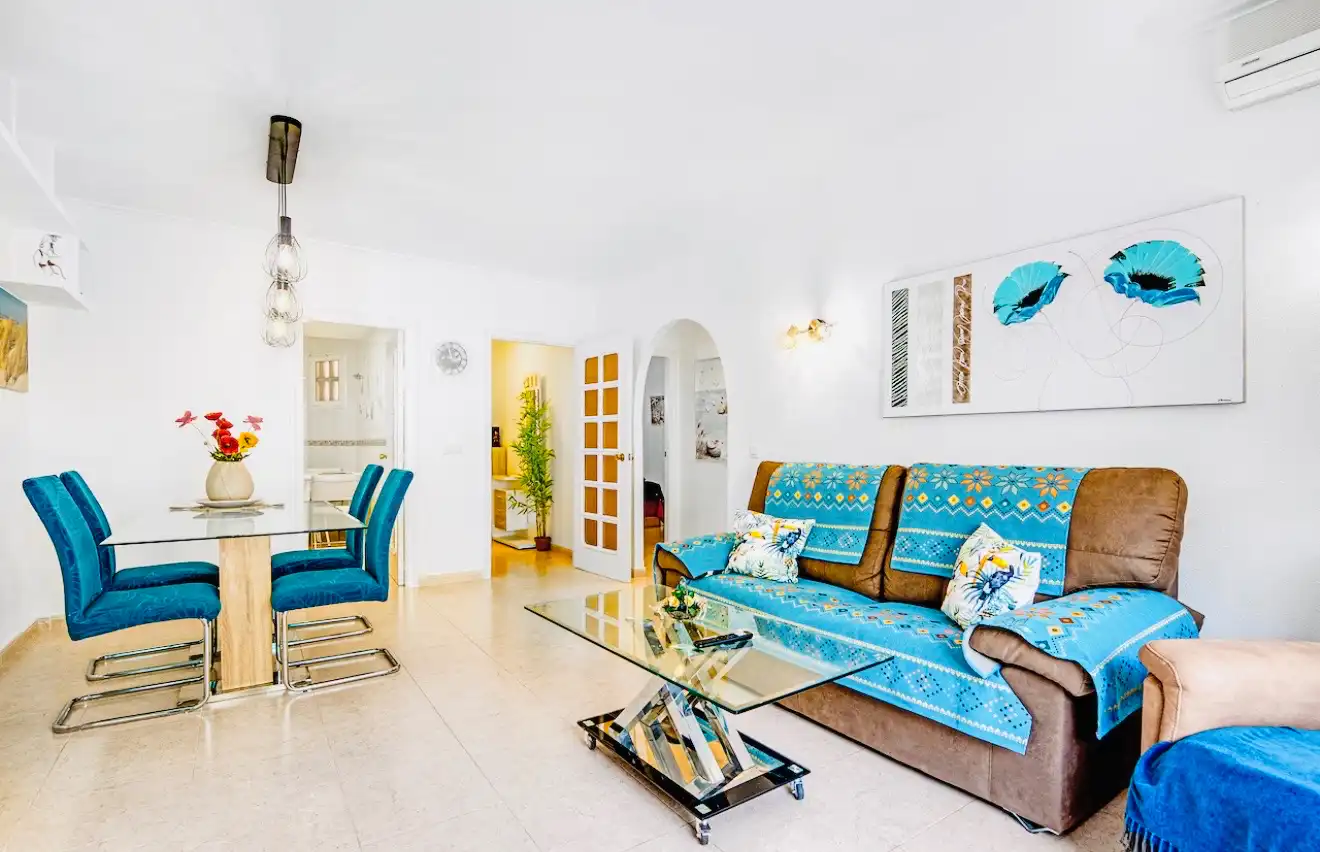 Sala d'estar de Pis en venda en Calpe / Calp amb Aire condicionat, Calefacció i Terrassa