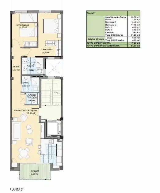 Piso en venta en Elche / Elx con Aire acondicionado, Terraza y Trastero
