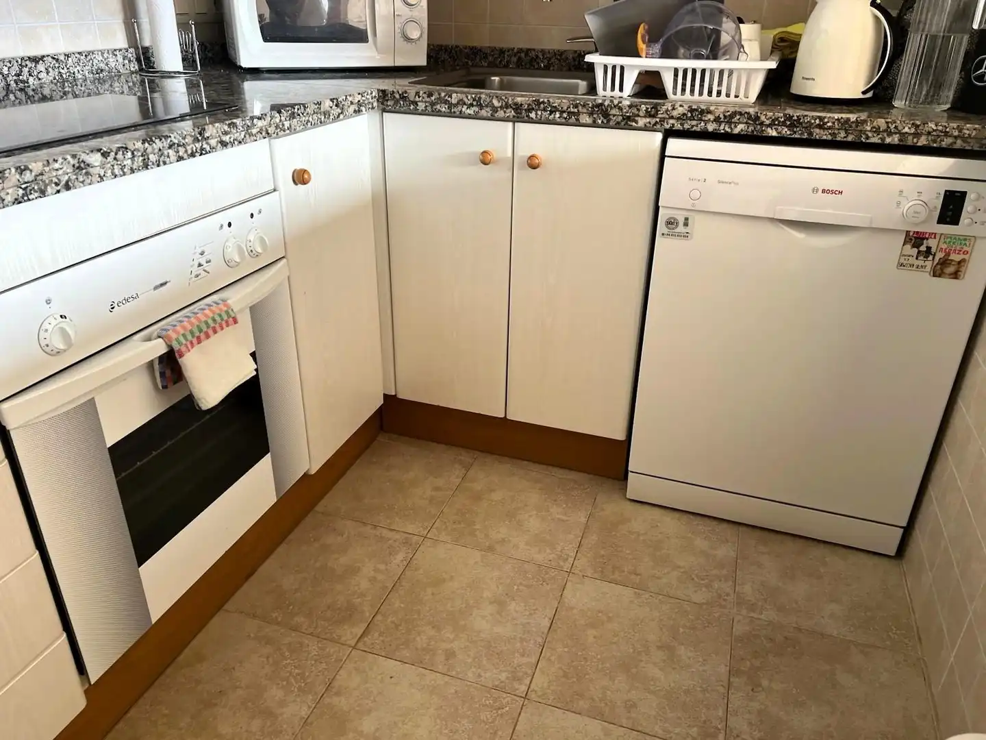Cuina de Apartament de lloguer en Benitachell / El Poble Nou de Benitatxell amb Jardí privat, Terrassa i Piscina comunitària
