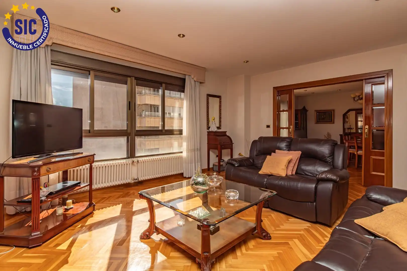 Sala de estar de Piso en venta en Vila-real con Calefacción, Parquet y Amueblado