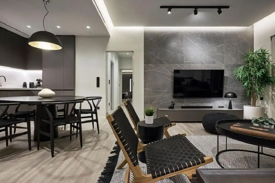 Sala de estar de Piso de alquiler en Alcorcón con Aire acondicionado, Amueblado y TV