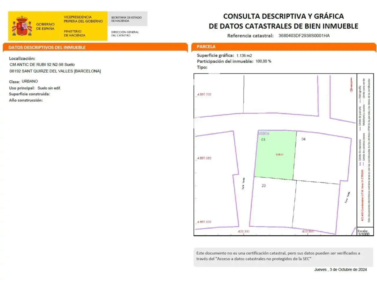 Terreny rústic en venda a Antic de Rubí, imagen 2