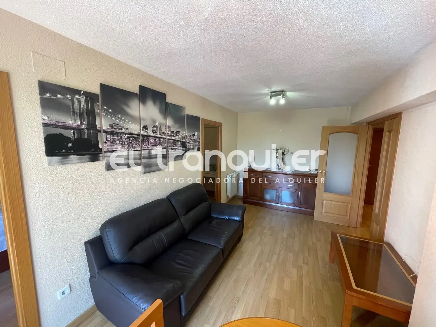 Sala d'estar de Pis de lloguer en Madrid amb Terrassa i Moblat