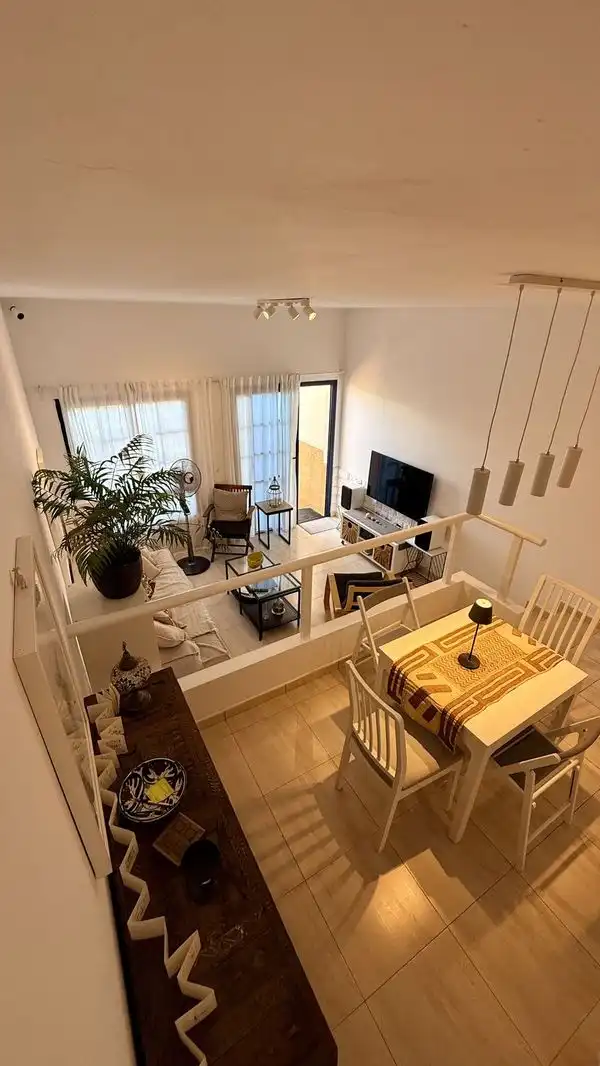 Sala d'estar de Casa o xalet en venda en Pájara amb Aire condicionat, Jardí privat i Terrassa
