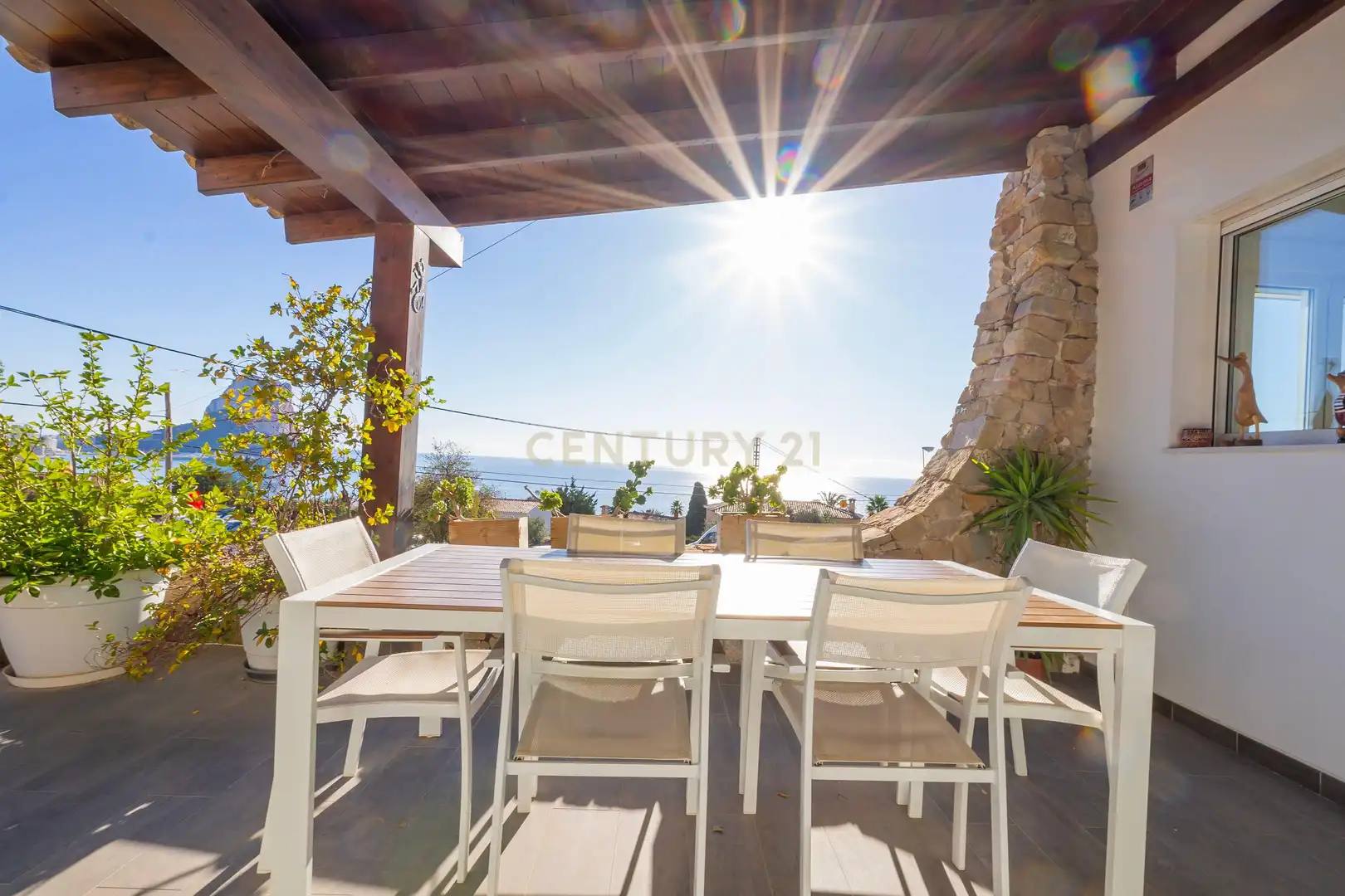 Terrace of Houses for sale in Calpe / Calp  with Furnished, Internet and Alarm