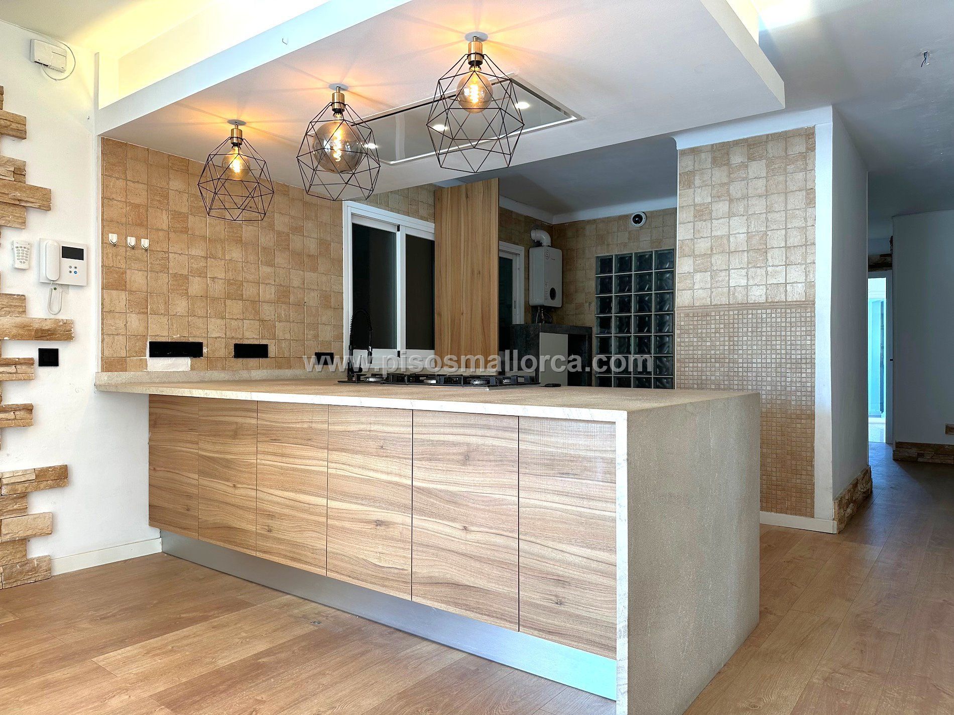 Kitchen of Flat for sale in  Palma de Mallorca  with Air Conditioner, Parquet flooring and Terrace
