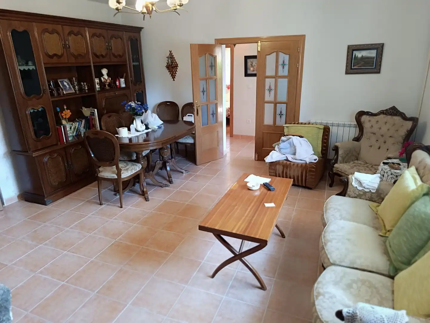 Sala de estar de Casa o chalet en venta en Navatalgordo con Calefacción, Jardín privado y Terraza