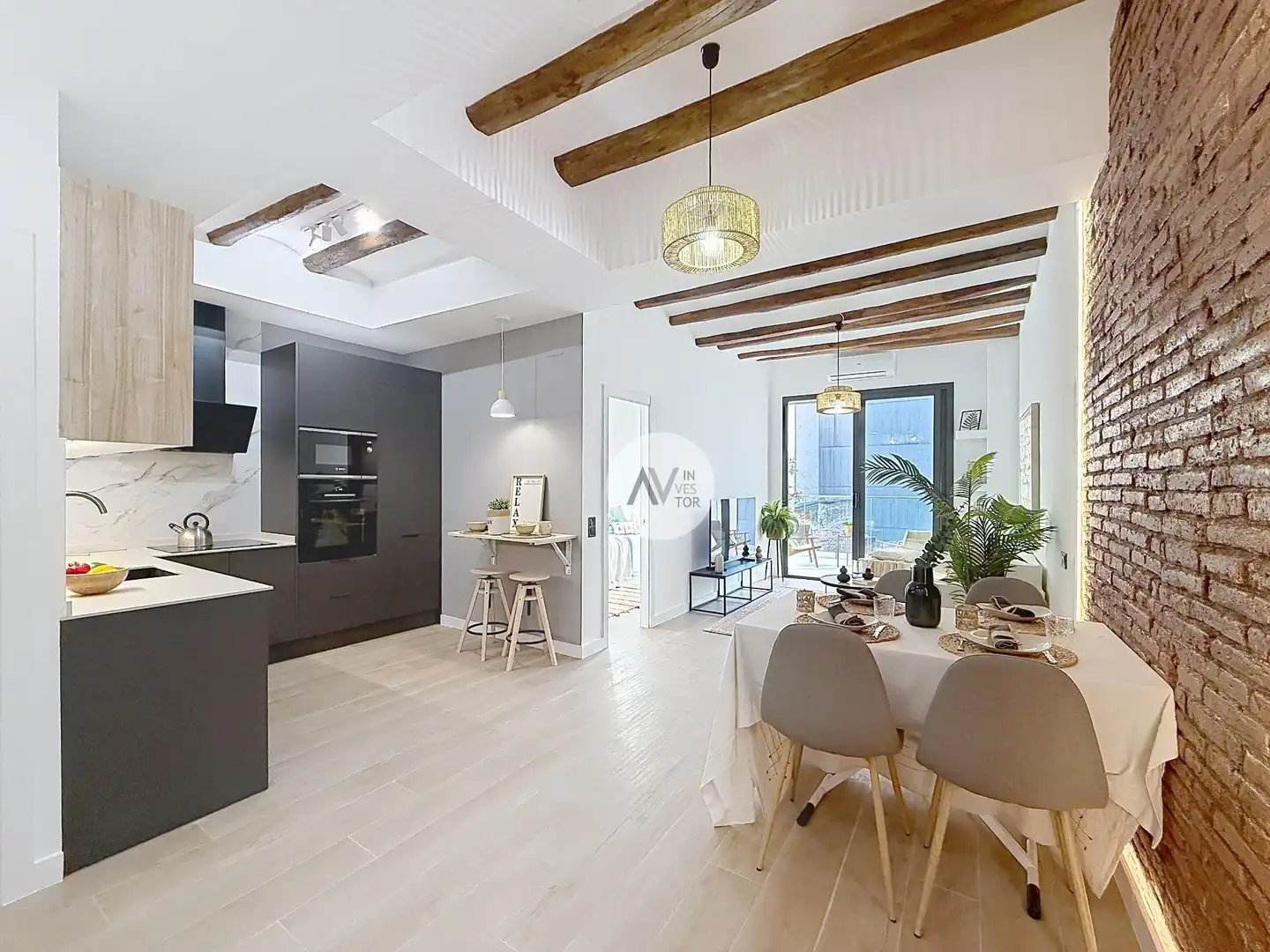 Kitchen of Apartments for sale in Barcelona  with Air Conditioner, Heating and Parquet flooring