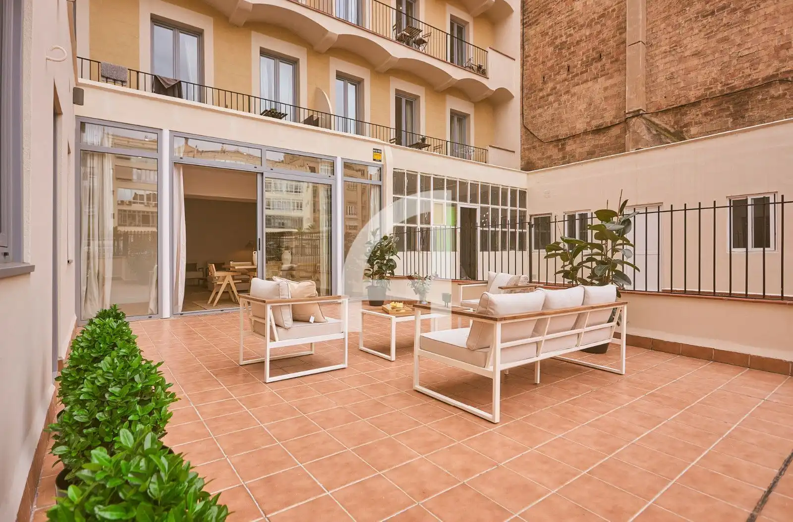 Terrasse von Wohnung zur Miete in Barcelona mit Klimaanlage, Heizung und Parkett