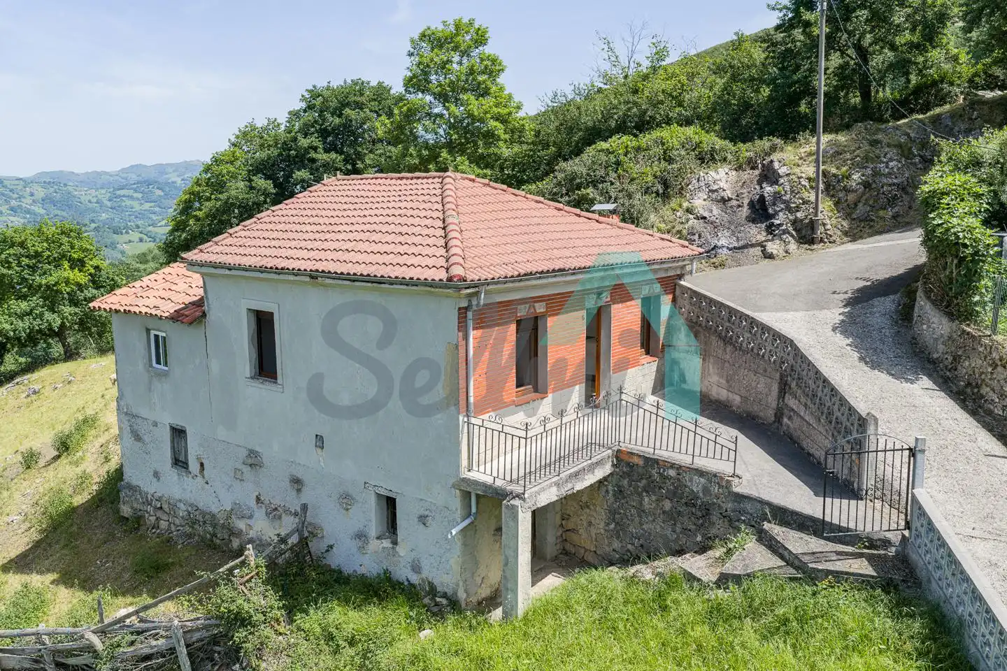 Vista exterior de Casa o chalet en venta en Laviana con Jardín privado, Parquet y Terraza