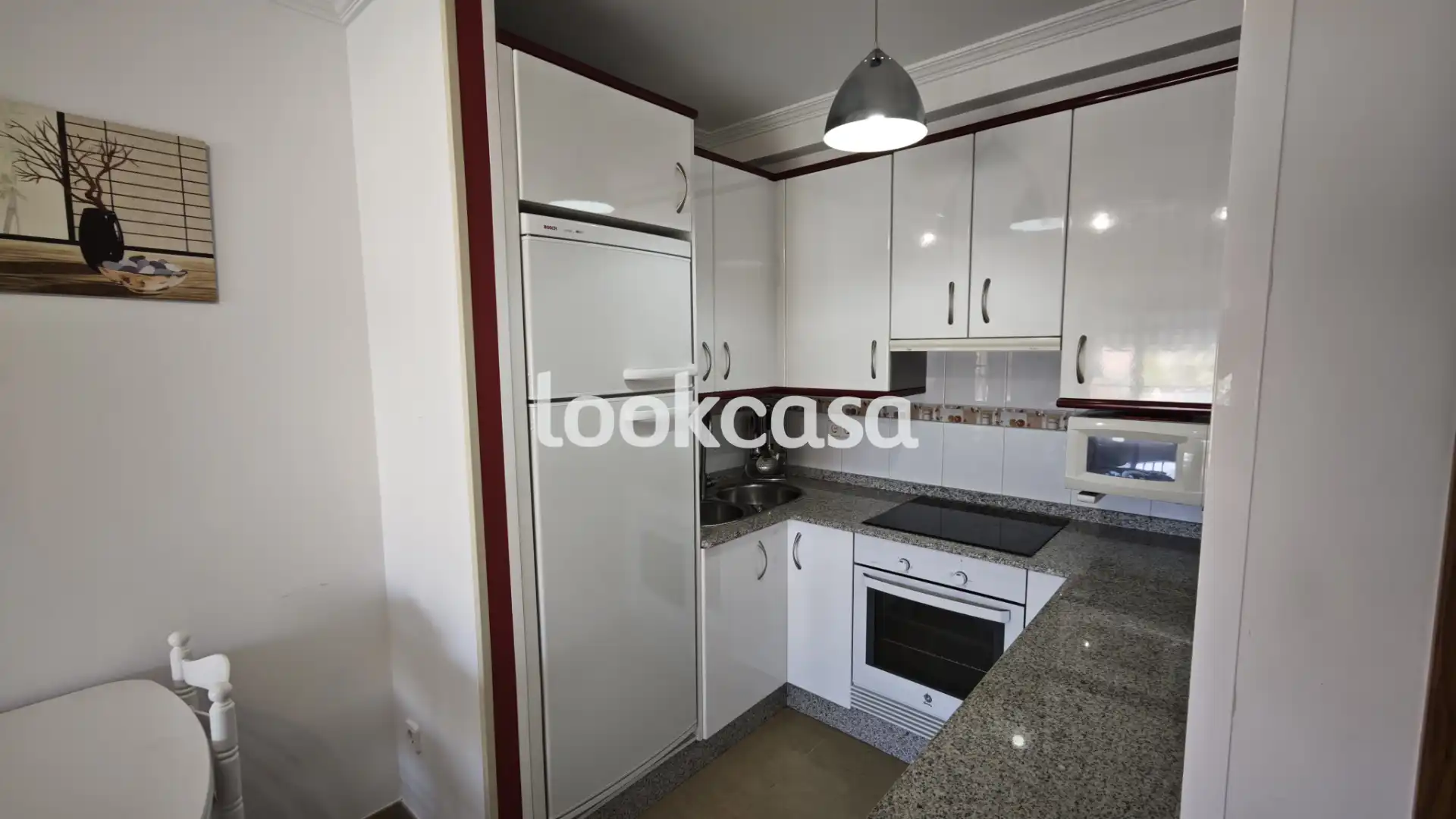 Kitchen of Flat for sale in Sanxenxo  with Heating, Private garden and Parquet flooring