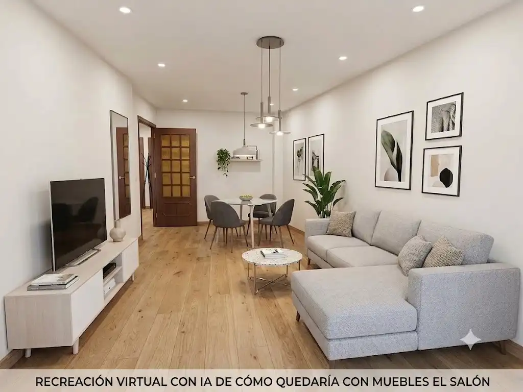 Sala d'estar de Pis en venda en Pontevedra Capital  amb Calefacció, Parquet i Traster