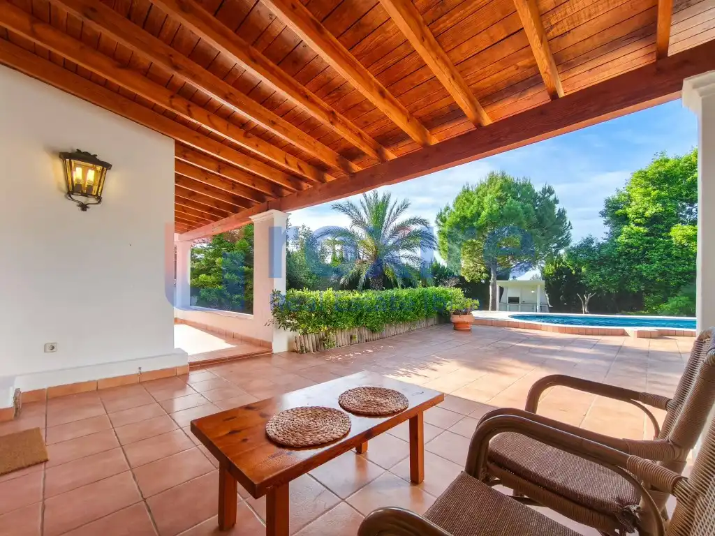 Terraza de Casa o chalet de alquiler en Sant Antoni de Portmany con Jardín privado, Terraza y Piscina