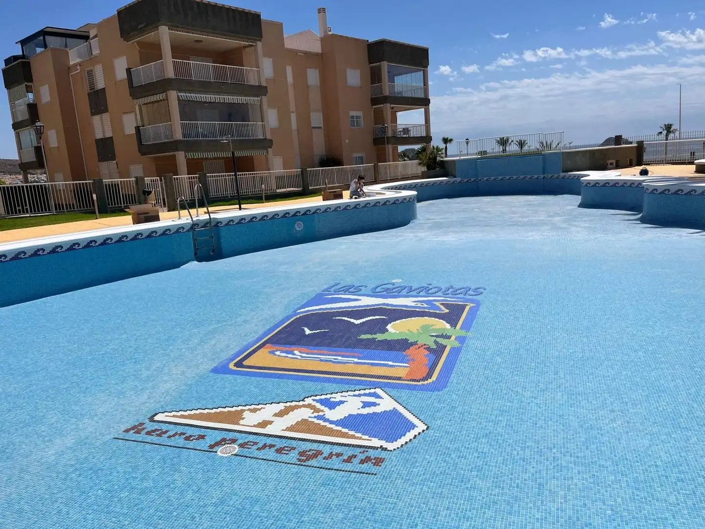 Schwimmbecken von Wohnung zum Verkauf in Pulpí mit Klimaanlage, Privatgarten und Terrasse