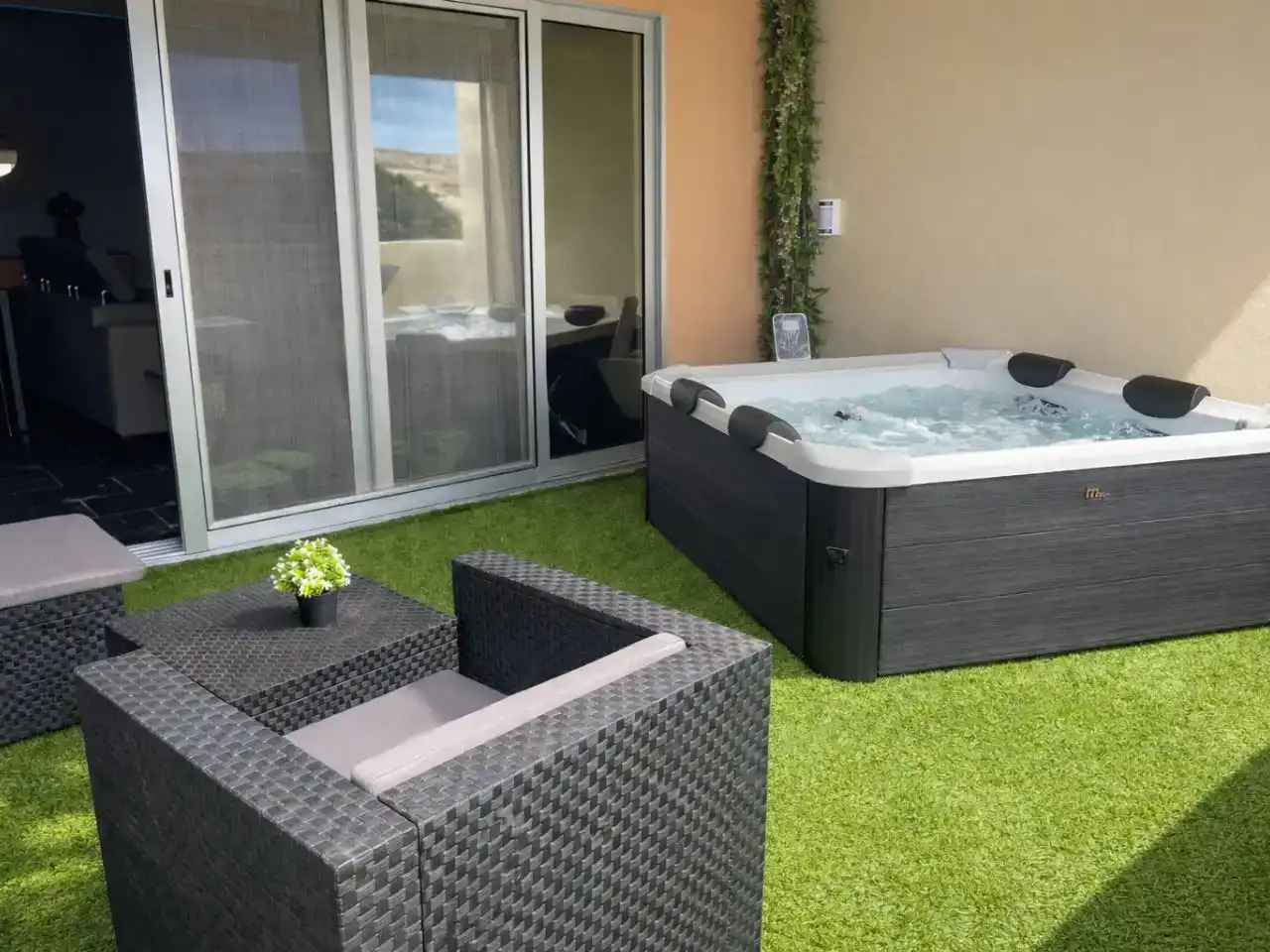 Terrasse von Haus oder Chalet zur Miete in Arico mit Klimaanlage, Privatgarten und Abstellraum